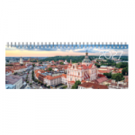 Horizontalus stalo kalendorius MEMO CARD VILNIUS 2027m., laminuoto kartono vir&scaron;eliu