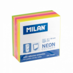 Lipnūs lapeliai MILAN NEON 50x50mm 5sp.250lap. kubas, pak.12 vnt.