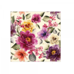 Popierinės stalo servetėlės 20vnt. MAKI 33x33cm, gėlės