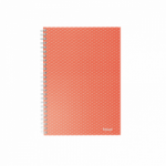 Sąsiuvinis su spirale &scaron;one A5 80l ESSELTE COLOUR BREEZE langeliais, raudonos sp.