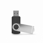 USB Flash atmintinė 4GB TWISTER, juodos spalvos