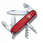 Peilis daugiafunkcinis VICTORINOX SPARTAN, skaidrus raudonos spalvos