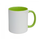 Puodelis ETI 330 ml baltas/&scaron;v.žalias, sublimacija