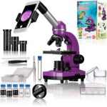 Bresser JUNIOR SEL BIOLUX PURPLE + SET 40X-1600X mikroskopas