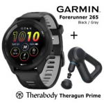 GARMIN Forerunner 265 Black, Gray + Theragun Prime sportinis laikrodis