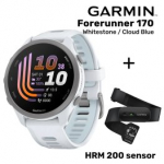 GARMIN Forerunner 170, Whitestone/Cloud Blue + HRM 200 Sensor sportinis laikrodis 010-03920-01 / 010-13388-00
