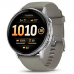 GARMIN Venu 4 - 45mm, Silver with Silver Gray Silicone Band sportinis laikrodis 010-03014-01
