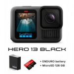 GOPRO HERO13 Black + MicroSD 128 GB + Enduro Battery sporto kamera CHDHX-131-RW  / SD128GB / AEBAT-001