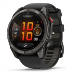GARMIN fēnix&reg; 8 Pro &ndash; 51 mm, AMOLED, Sapphire, Carbon grey DLC titanium with Black/pebble sportinis laikrodis 010-03199-01