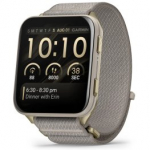 GARMIN Venu X1, Soft Gold Titanium Case and French Gray ComfortFit Nylon Band sportinis laikrodis 010-02980-09