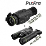 PIXFRA PIXFRA CETUS PFI-C225 thermal scope + Draco PFI-D225N-4K thermal binoculars termovizoriai taikiklis PFI-C225CE / PFI-D225N-4K
