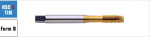 Machine tap Eventus HSS-E TIN Form B DIN371 M12x1,75mm, Exact
