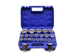 Dvylikakampių galvučių rinkinys 1/2&Prime;, 8&ndash;36 mm, CrV 50BV30, 21 vnt. GEKO G13547
