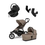 Thule Urban Glide 3 universalus vežimėlis 3in1 Tinted Taupe on Black + Thule Maple Connect autokėdutė
