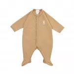 Wooly Organic &scaron;liaužtinukas su siuvinėtu zuikučiu, Natural Dark Brown