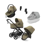 Thule Charm universalus vežimėlis 3in1 Faded Khaki + Thule Maple Connect Faded Khaki autokėdutė