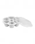 Beaba silikoninis kūdikio maisto konteineris Multiportions, (6x90 ml), light mist