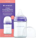 Lansinoh stiklinis maitinimo buteliukas su NaturalWave žinduku, 160 ml