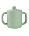 Beaba silikoninis 2-in-1 mokomasis puodelis, sage green