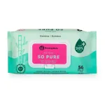 PETITE&MARS Drėgnos servetėlės SO PURE bambuko biologi&scaron;kai skaidžios 56 vnt.