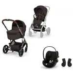 CYBEX Balios S Lux universalus vežimėlis 3in1, Chocolate Brown + Cloud G3 i-Size autokėdutė