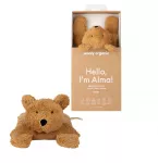 Wooly Organic &scaron;ildanti pagalvėlė su vy&scaron;nių kauliukais me&scaron;kiukas, Caramel Brown