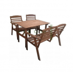 Lauko baldai Garden Set, rudas, 4 vietų