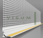 PVC deformacinis profilis 8mm FLEX 3D su tinkleliu 2,4m