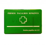 Įmonės pirmos pagalbos rinkinys žalioje dėžutėje (nauja komplektacija)