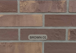 Plytų imitacinė medžiaga (&bdquo;Lankstus klinkeris&ldquo;) Brown 01 su tinklu (m2)