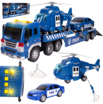 Žaislinis Policijos vilkiko rinkinys su sraigtasparniu, &scaron;viesa ir garsu, 1:16