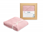 Bambukinis pledas su gobtuvu Sensillo, rožinės spalvos