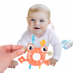 Jutiminis kramtukas Montessori žaislas kūdikiui Krabas