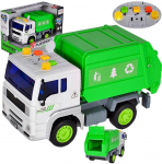 Žaislinis automatinis &scaron;iuk&scaron;liavežis su atidaromu konteineriu, 1:20