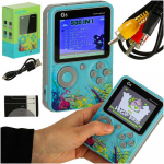 Ne&scaron;iojama mini retro žaidimų konsolė, mėlyna