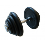Surenkamas hantelis Prove 22kg (metaliniai gumuoti svoriai)