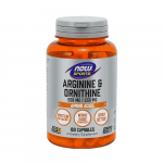 NOW Arginine Ir Ornithine 100 Veg. Kapsulių