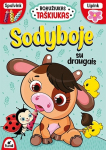 TA&Scaron;KIUKAS BORUŽIUKAS SODYBOJE SU DRAUGAIS spalvinimo knygelė vaikams su lipdukais