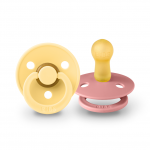 BIBS čiulptukų rinkinys 1 dydis ( 0 - 6 mėn.) Pale Butter/Dusty Pink