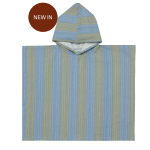 Molis&Co vaiki&scaron;kas pončas - rank&scaron;luostis su gobtuvu Khaki & Blue Stripes