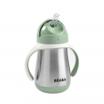BEABA metalinė gertuvė su &scaron;iaudeliu, 250 ml, Sage Green