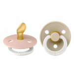 BIBS čiulptukų rinkinys 2 dydis (6 - 18 mėn. &scaron;viečiantys tamsoje) Anatomical Blush Glow / VanillaGlow