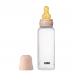 BIBS plastikinis buteliukas nuo dieglių 270 ml (Blush) pilnas komplektas