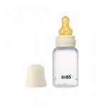 BIBS plastikinis buteliukas nuo dieglių 150 ml (Ivory) pilnas komplektas