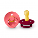 BIBS čiulptukų rinkinys 1 dydis (0 - 6 mėn.) Coral / Ruby