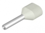 Antgalis laidui izoliuotas 2x0.50mm&sup2; baltas 14mm/8, 9037380000 Weidmuller