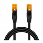 &bdquo;Qoltec UTP&ldquo; jungiamasis kabelis, CAT6, 2 x RJ-45, didelis greitis 1 Gb/s, paauksuoti kontaktai, 15 m, juodas