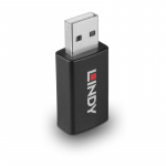 USB Adapteris - LINDY USB 2.0 Type A į A Duomenų Blokatorius, M / F, Juodas