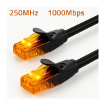 &bdquo;Qoltec UTP&ldquo; jungiamasis kabelis, CAT6, 2 x RJ-45, didelis greitis 1 Gb/s, paauksuoti kontaktai, 20 m, juodas