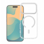 &bdquo;iPhone 17 PRO Frame Clear Hybrid Mag Cover&ldquo; dėklas, suderinamas su &bdquo;MagSafe&ldquo; permatomu dangteliu.